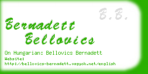 bernadett bellovics business card